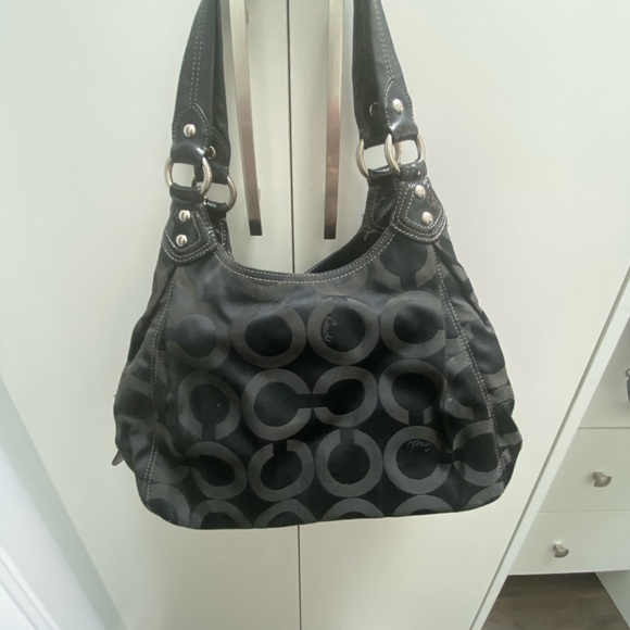 Black canvass coach bag - Picture 2 of 4